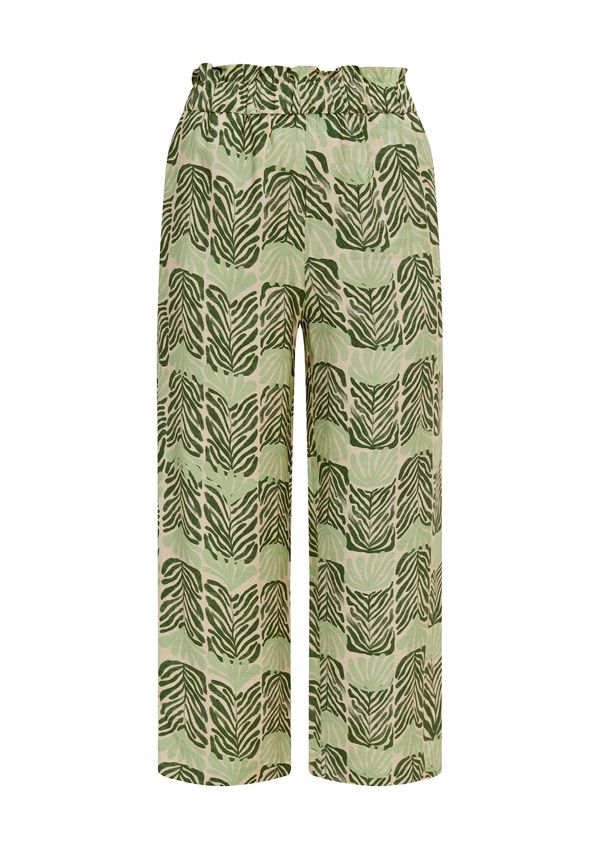 COMMA COMMA Панталон  бежово / светлозелено / тъмнозелено