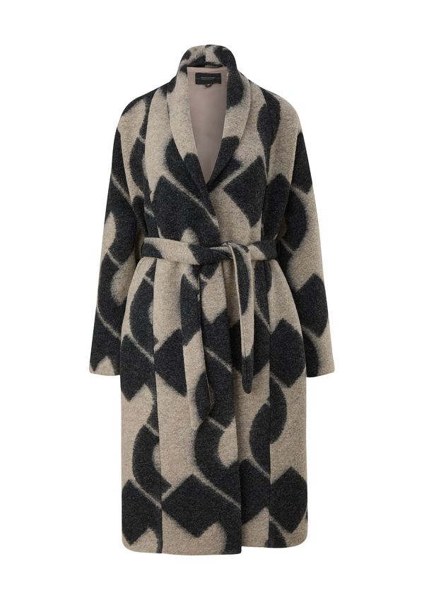 COMMA COMMA Преходно палто  цвят "пясък" / черно