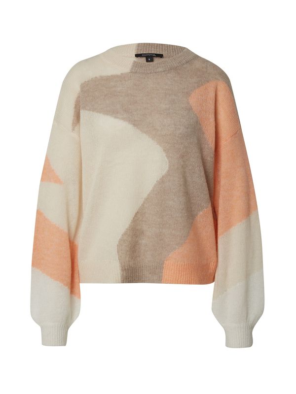 COMMA COMMA Пуловер  светлобежово / кафяво / оранжево