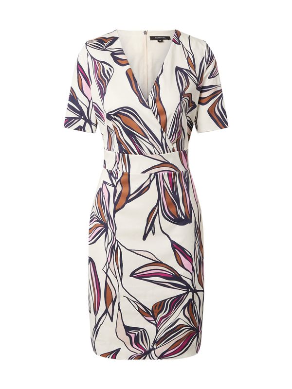 COMMA COMMA Рокля с права кройка  светлобежово / нейви синьо / кафяво / бледорозово