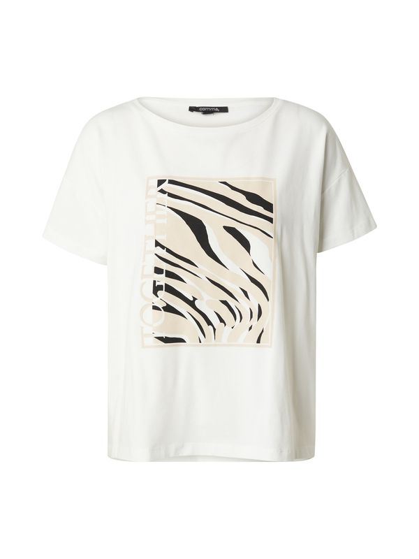 COMMA COMMA Тениска  бежово / черно / бяло
