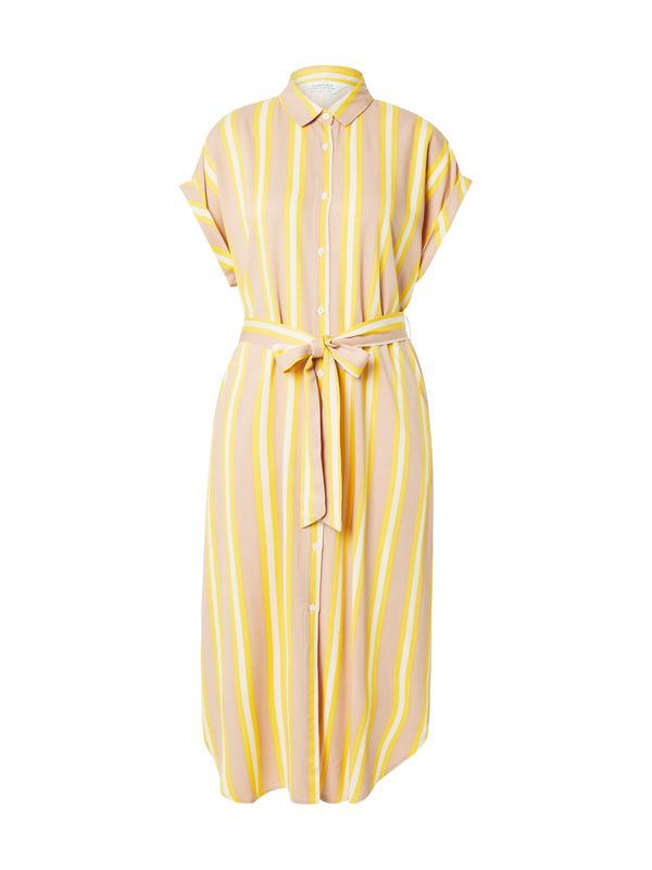 Compania Fantastica Compania Fantastica Рокля тип риза  телесен цвят / жълто / бяло