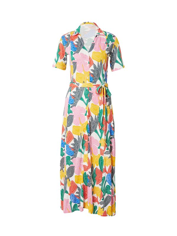 Compania Fantastica Compania Fantastica Рокля тип риза  жълто / тъмносиво / бледорозово / бяло