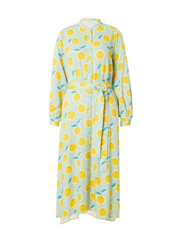 Compania Fantastica Compania Fantastica Рокля тип риза  жълто / зелено / мента / бяло