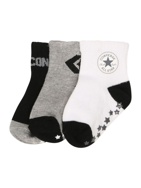 CONVERSE CONVERSE Къси чорапи  сив меланж / черно / бяло