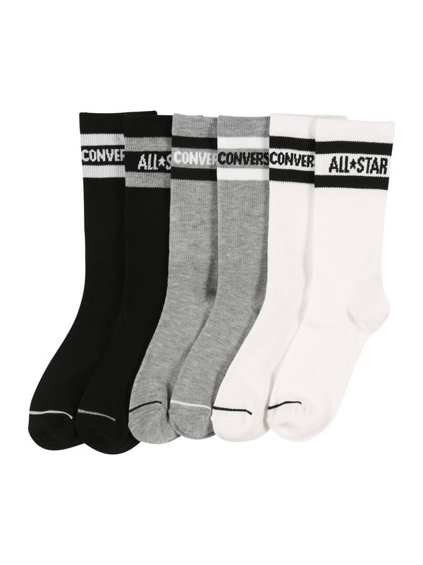 CONVERSE CONVERSE Къси чорапи  сиво / черно / бяло