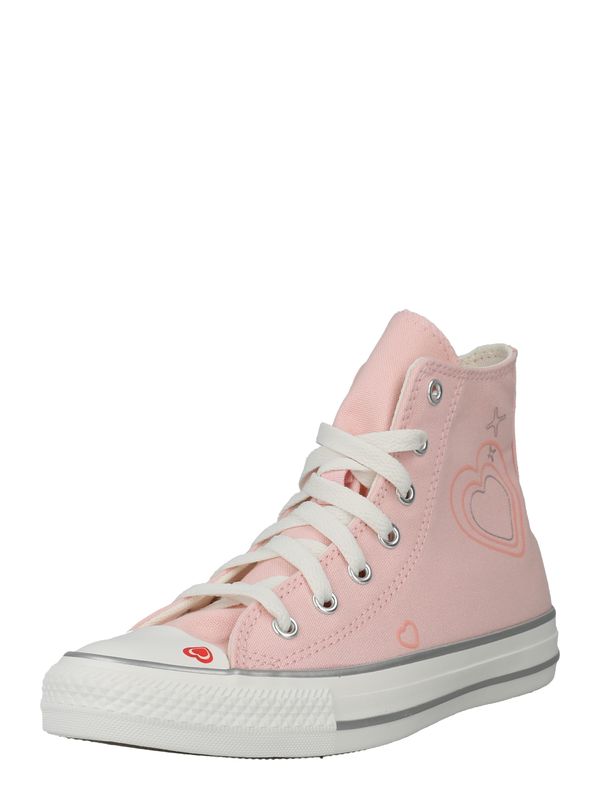 CONVERSE CONVERSE Сникърси 'Chuck Taylor All Star'  бледорозово / червено / сребърно / бяло