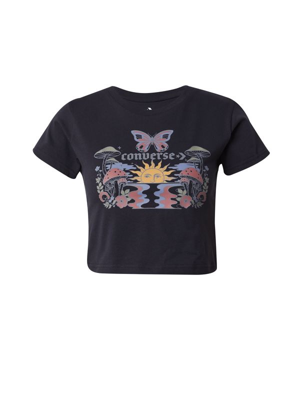 CONVERSE CONVERSE Тениска 'BLOOMING SKATE'  черно