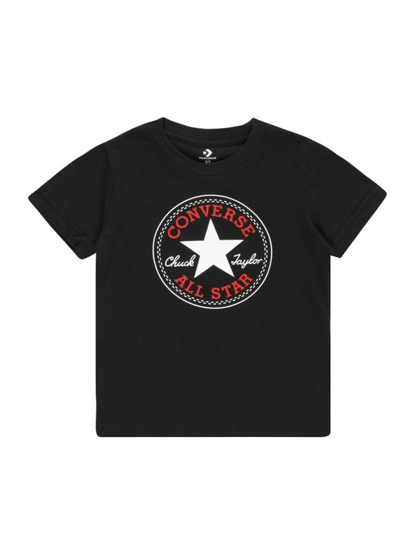 CONVERSE CONVERSE Тениска  червено / черно / бяло