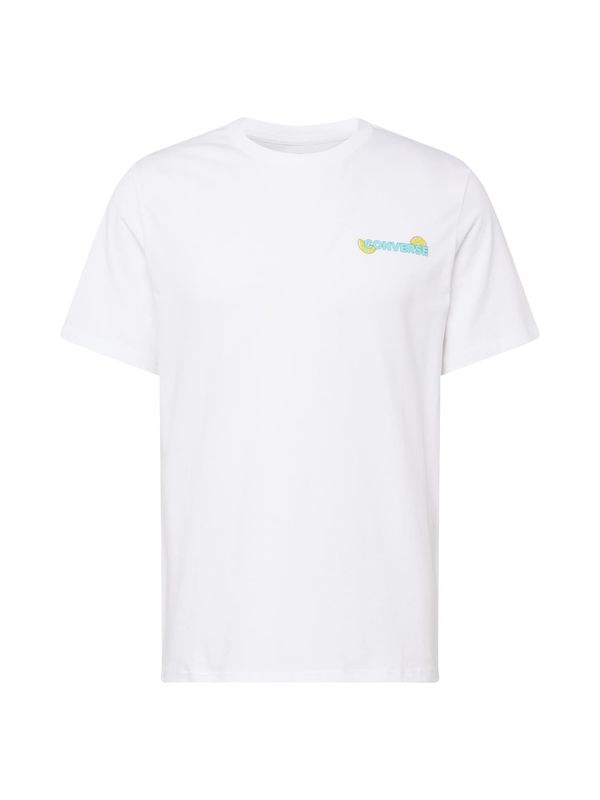 CONVERSE CONVERSE Тениска 'HOW TO LEMONADE'  светлосиньо / лимоненожълто / зелено / мръсно бяло