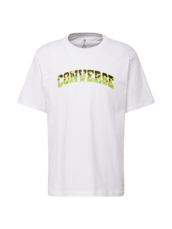 CONVERSE CONVERSE Тениска  светлозелено / светлооранжево / черно / бяло