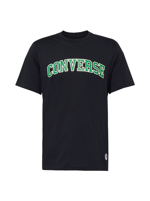 CONVERSE CONVERSE Тениска  тревнозелено / черно / бяло