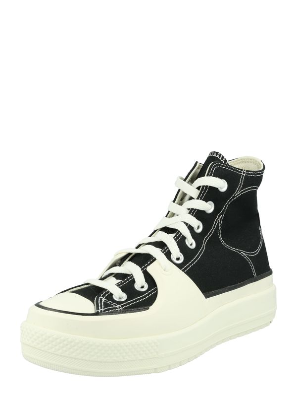 CONVERSE CONVERSE Високи маратонки 'Chuck Taylor All Star Construct'  черно / бяло