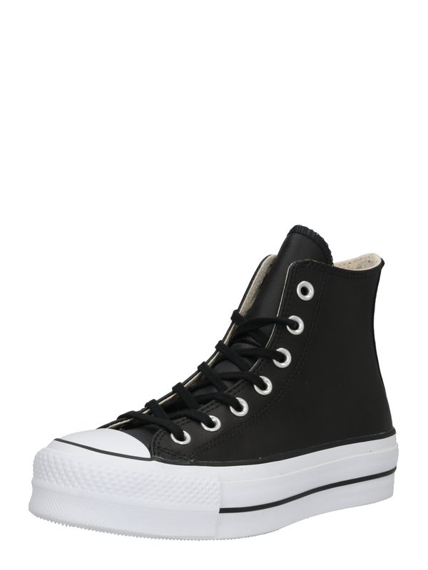 CONVERSE CONVERSE Високи маратонки 'CHUCK TAYLOR ALL STAR LIFT CLEAN - HI'  черно