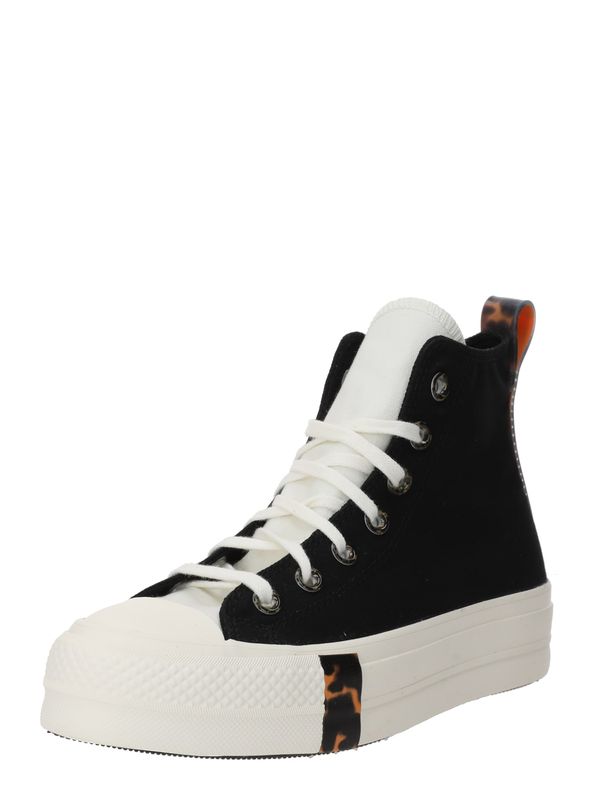 CONVERSE CONVERSE Високи маратонки 'Chuck Taylor All Star Lift'  кафяво / черно / бяло