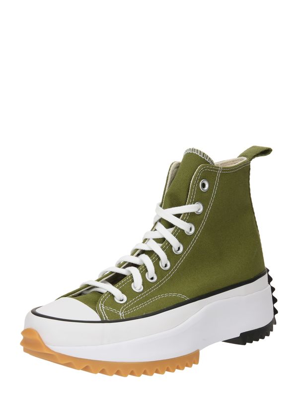 CONVERSE CONVERSE Високи маратонки 'RUN STAR HIKE'  маслина / бяло