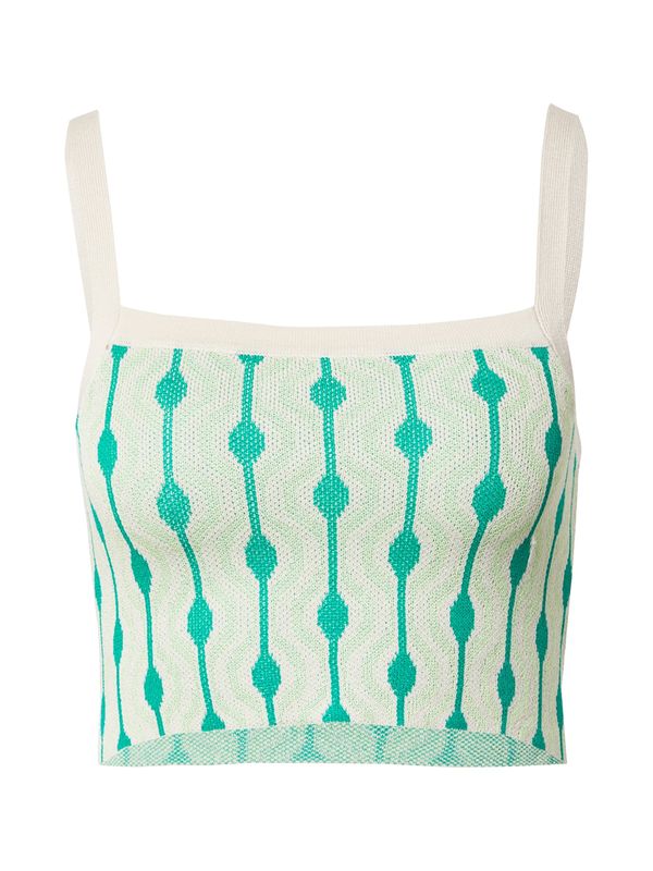 Cotton On Body Cotton On Body Плетен топ  бежово / смарагдово зелено / светлозелено
