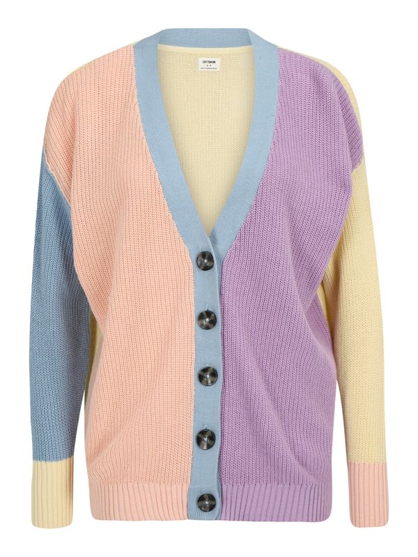 Cotton On Cotton On Плетена жилетка 'EVERYDAY'  морскосиньо / жълто / светлолилаво / праскова