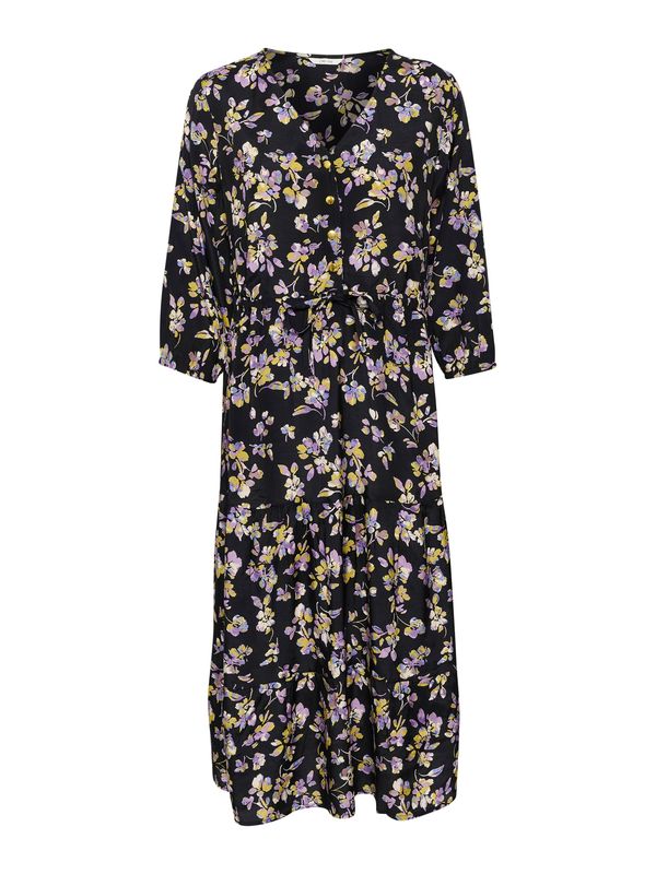 Cream Cream Рокля  жълто / лилав / черно / бяло