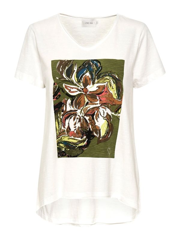 Cream Cream Тениска  кафяво / каки / червено / бяло