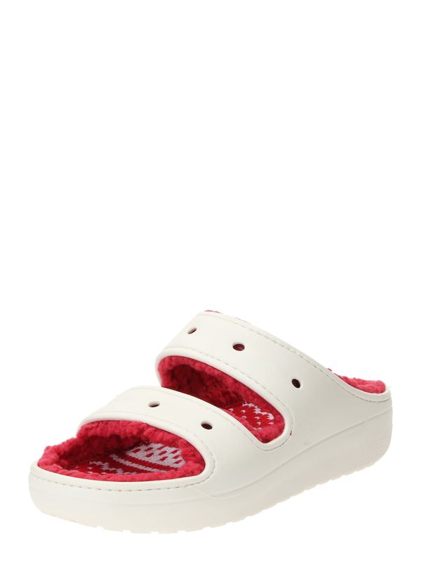 Crocs Crocs Чехли 'ClassicCozzzyHolidaySweater'  червено / бяло
