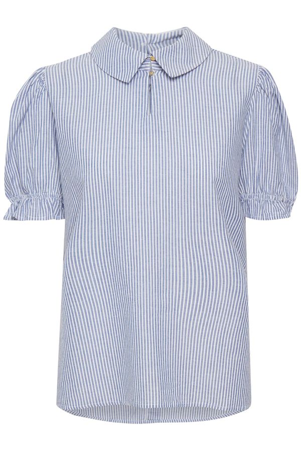 CULTURE CULTURE Блуза 'Olena'  светлосиньо / бяло