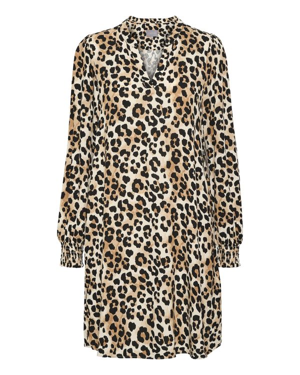 CULTURE CULTURE Рокля 'Atlas'  светлокафяво / черно / яйчена черупка