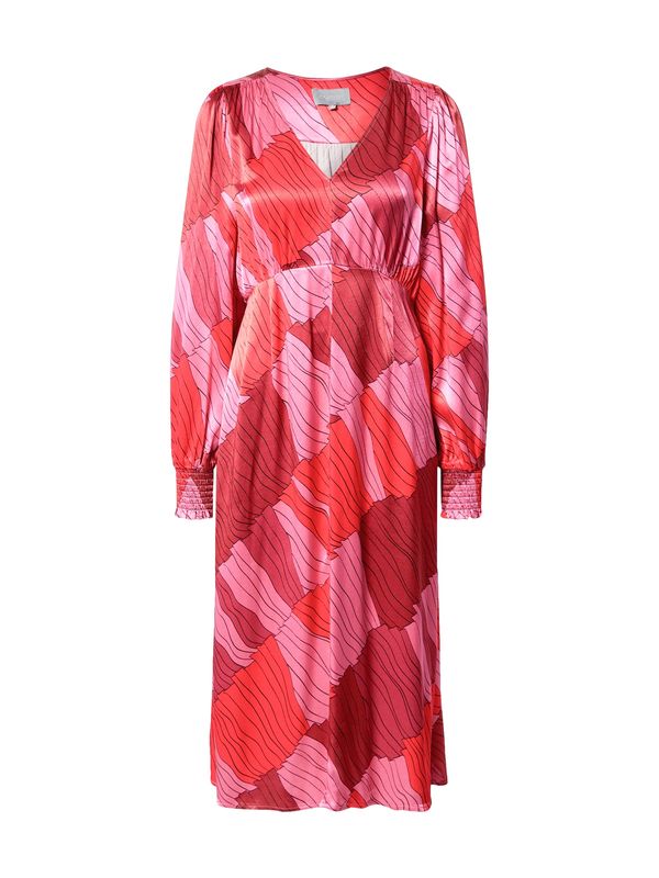 CULTURE CULTURE Рокля 'Helma'  еосин / ярко червено / тъмночервено / черно