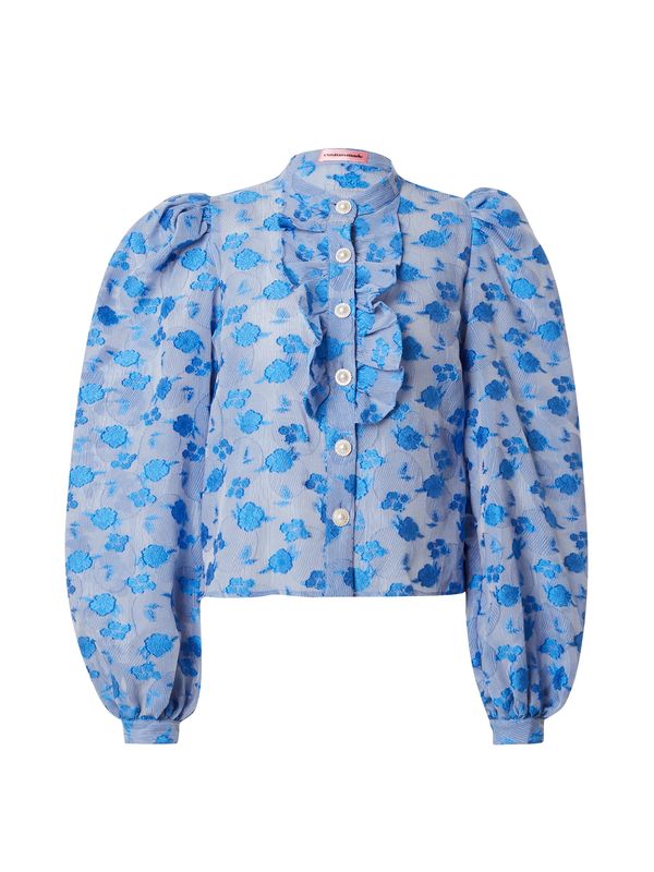 Custommade Custommade Блуза 'Dolina'  лазурно синьо / гълъбово синьо