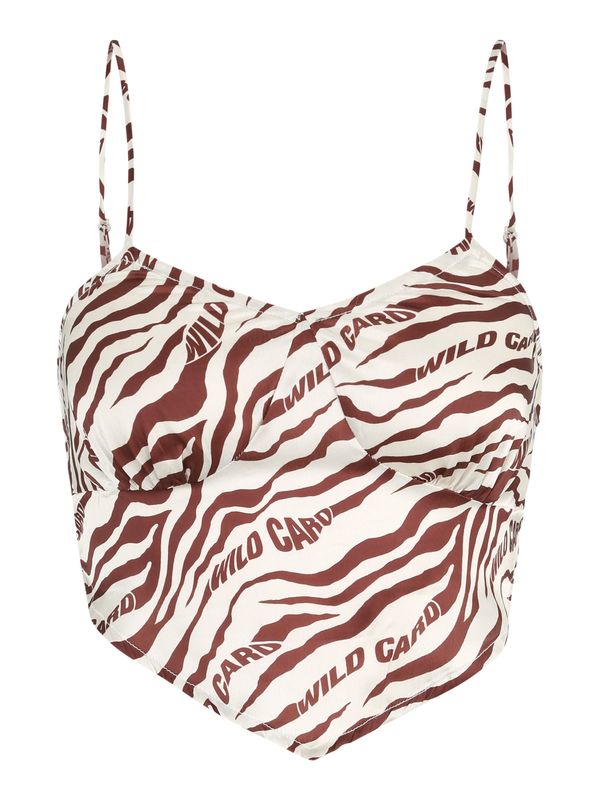 Daisy Street Daisy Street Блуза  кафяво / бяло