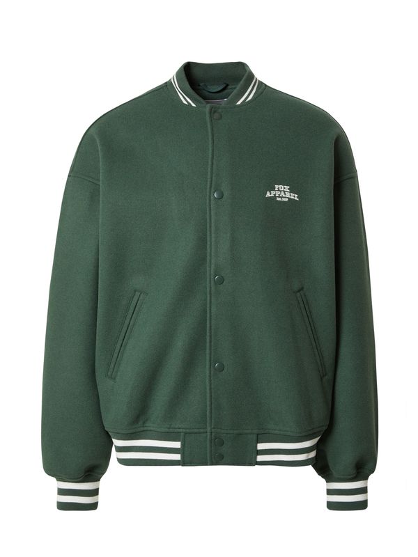 DAN FOX APPAREL DAN FOX APPAREL Преходно яке 'Quentin'  зелено / бяло