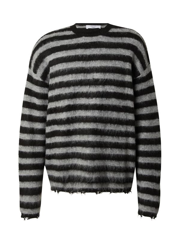 DAN FOX APPAREL DAN FOX APPAREL Пуловер 'Fabrice'  сиво / черно