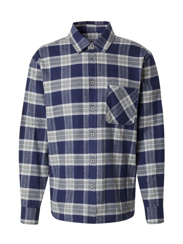 DAN FOX APPAREL DAN FOX APPAREL Риза 'Lasse'  тъмносиньо / сиво / светлосиво