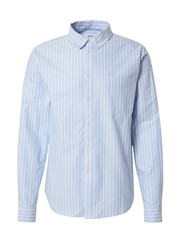 DAN FOX APPAREL DAN FOX APPAREL Риза 'Silas'  светлосиньо / бяло