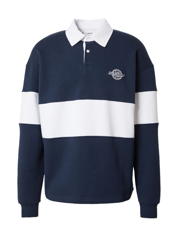 DAN FOX APPAREL DAN FOX APPAREL Суичър 'Samir'  нейви синьо / бяло