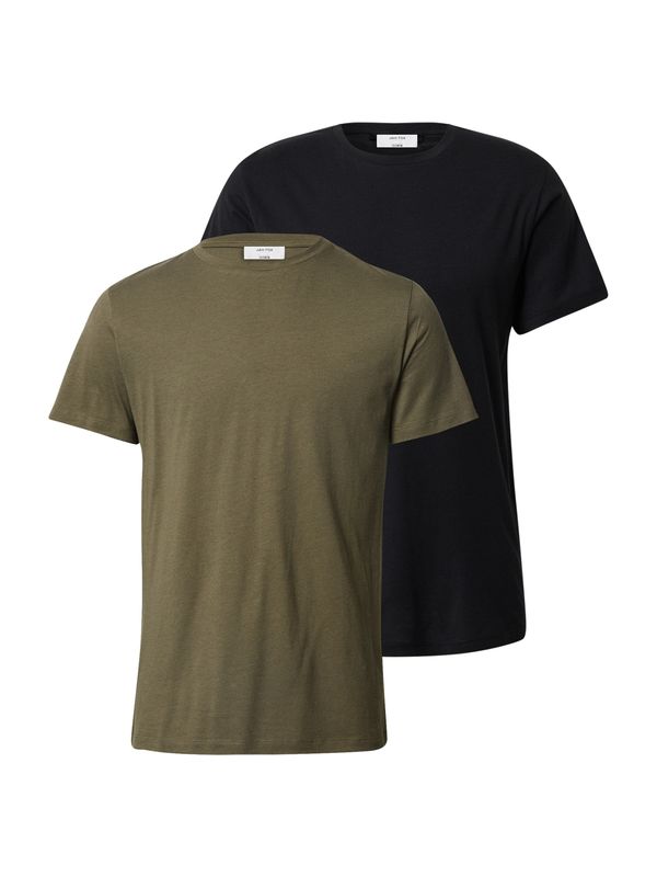 DAN FOX APPAREL DAN FOX APPAREL Тениска 'Piet'  зелено / черно