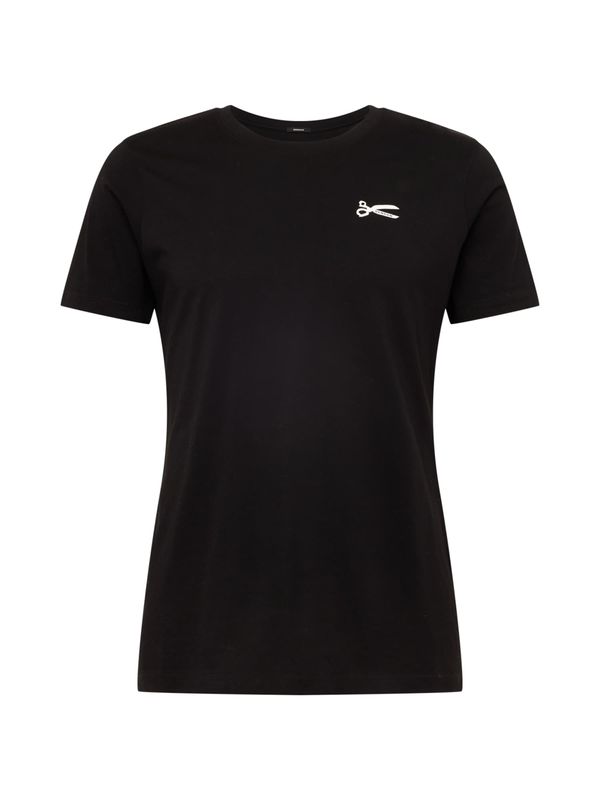 DENHAM DENHAM Тениска 'SCISSOR'  черно / бяло