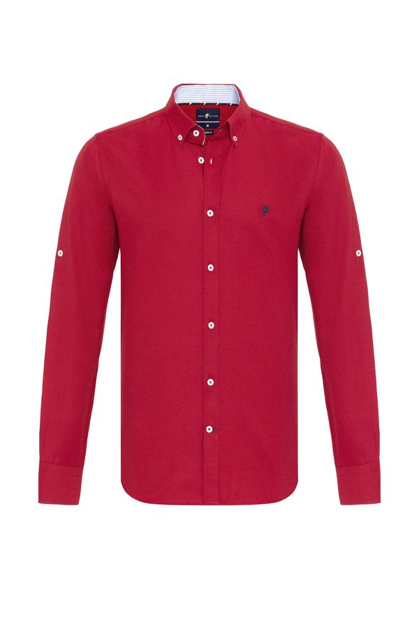 DENIM CULTURE DENIM CULTURE Бизнес риза 'JONES'  нейви синьо / червено / бяло