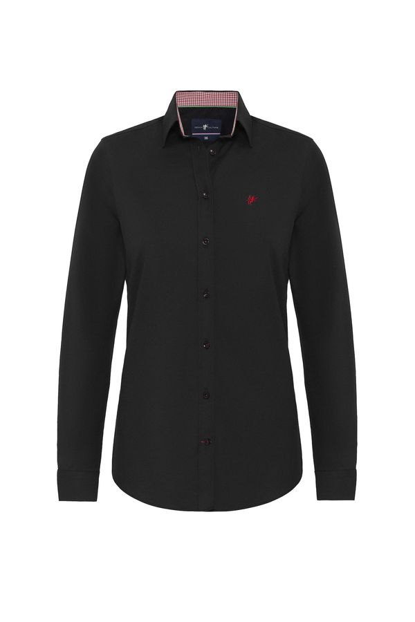 DENIM CULTURE DENIM CULTURE Блуза 'ALISHA'  червено / черно