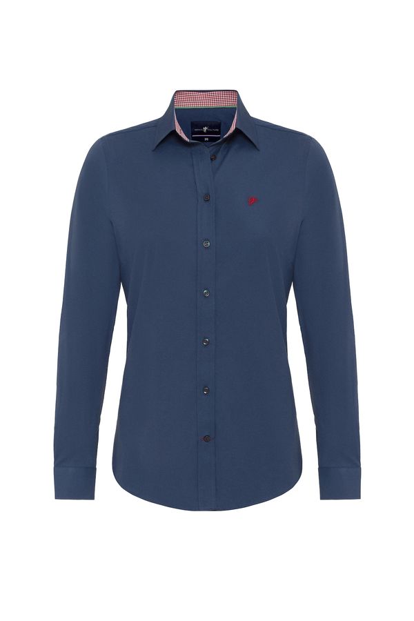 DENIM CULTURE DENIM CULTURE Блуза 'ALISHA'  индиго / алено / бяло