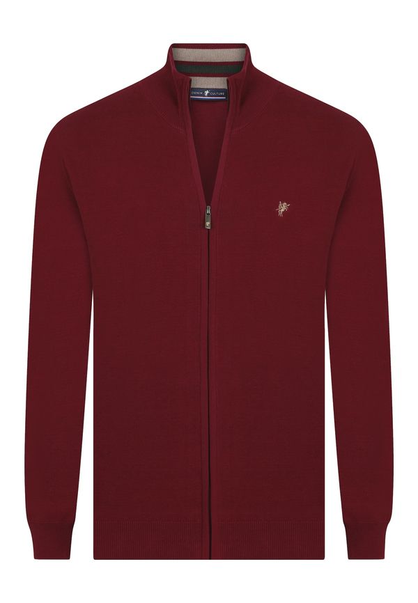 DENIM CULTURE DENIM CULTURE Плетена жилетка 'Leopoldo'  бежово / бордо