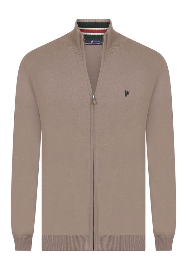 DENIM CULTURE DENIM CULTURE Плетена жилетка 'LEOPOLDO'  бежово / синьо