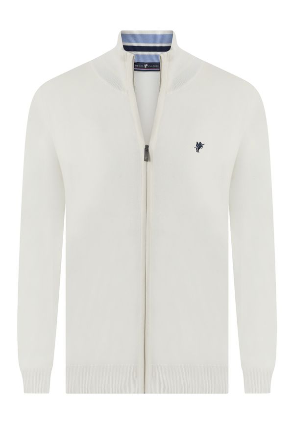 DENIM CULTURE DENIM CULTURE Плетена жилетка ' Leopoldo '  екрю / нейви синьо