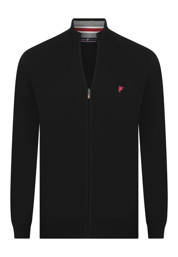 DENIM CULTURE DENIM CULTURE Плетена жилетка 'Leopoldo'  фуксия / черно