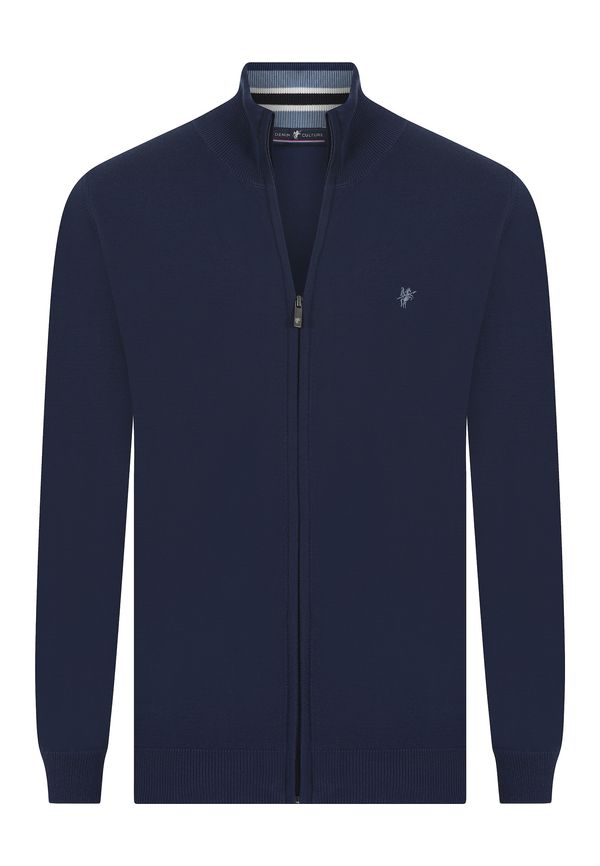 DENIM CULTURE DENIM CULTURE Плетена жилетка 'Leopoldo'  морскосиньо