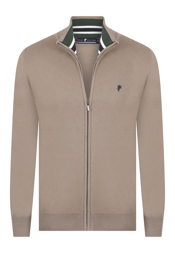 DENIM CULTURE DENIM CULTURE Плетена жилетка 'Phoenix'  пясъчен / нейви синьо