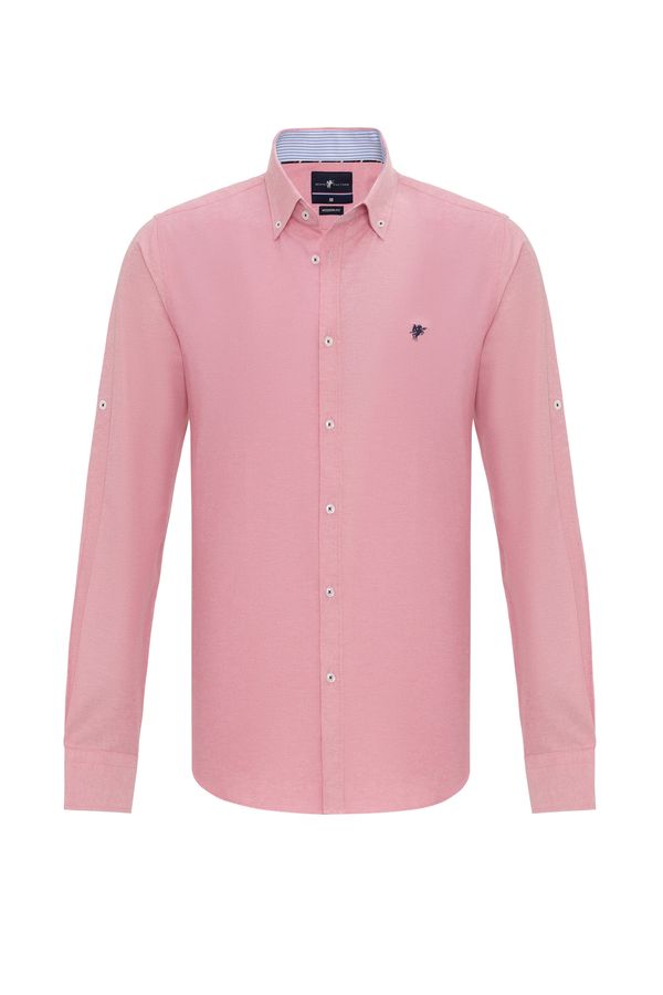 DENIM CULTURE DENIM CULTURE Риза 'Erling'  морскосиньо / светлорозово