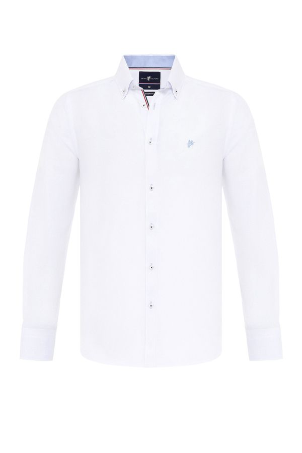 DENIM CULTURE DENIM CULTURE Риза 'JADON'  нейви синьо / бяло