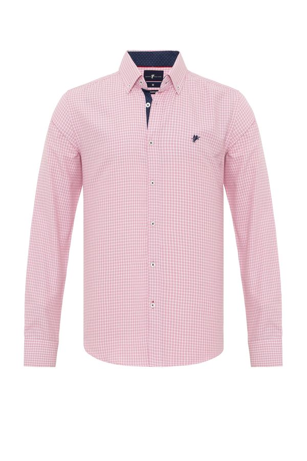 DENIM CULTURE DENIM CULTURE Риза ' LUIZ '  нейви синьо / розово / бяло