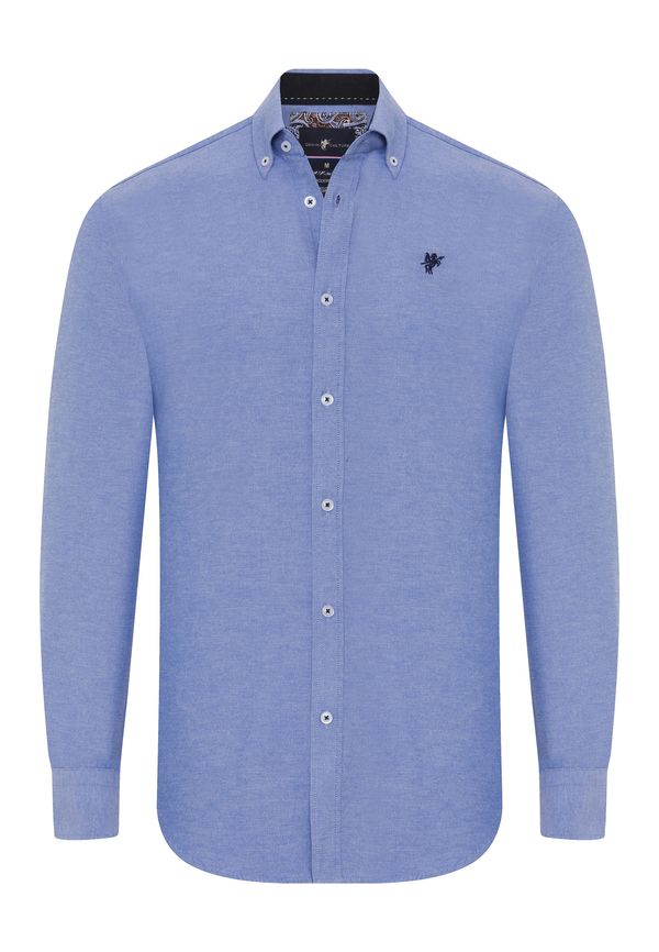 DENIM CULTURE DENIM CULTURE Риза 'Matthew'  нейви синьо / небесносиньо